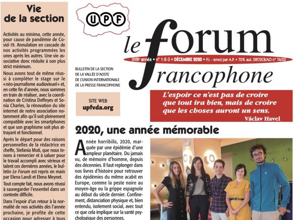 Le forum francophone décembre 2020